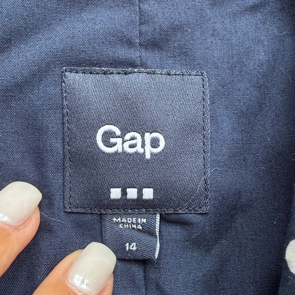 GAP Women's Navy Polka Dot Blazer - Picture 2 of 2